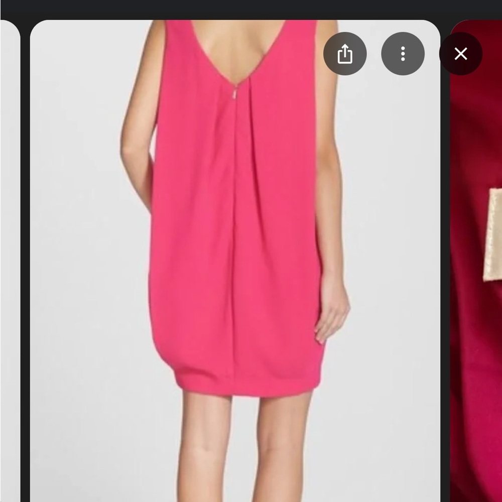 Trina Turk Dress NWT Azure Shift Dress Sz 10 Pleated Back Above Knee